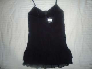 NWT JUNIOR GUESS JEANS BLACK SEQUIN RUFFLE LACE DRESS 1  