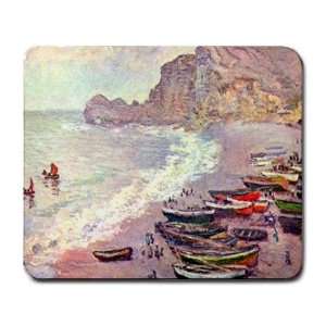  Etretat, the Beach and La Porte Damont By Claude Monet 