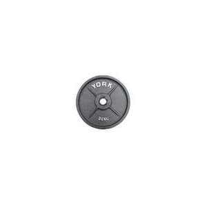 York Cast Iron Olympic Plate (Uncalibrated) 20 kg Sports 