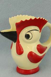 Deco Czech Pottery Ditmar Urbach Rooster pitcher 6  