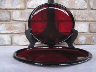 ARCOROC France Dinnerware Vintage Plates 10 3/4 Inch Ruby Red 