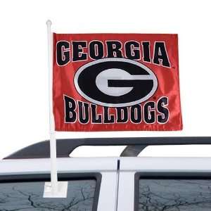  Georgia Bulldogs Red Car Flag