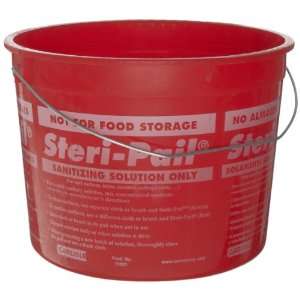   Height, Red Color, Polypropylene Steri Pail for Sanitizing Solutions