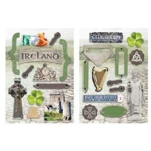 com Paper House Productions   Ireland Collection   Die Cut Chipboard 
