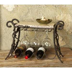  Bella Toscana Wine and Glass Rack