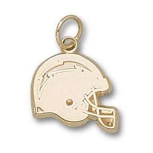  San Diego Chargers Solid 14K Gold Helmet 3/8 Pendant 