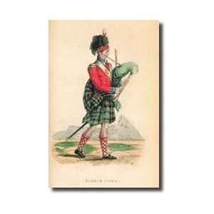 The Scotch Piper From Ackermanns world In Miniature Giclee Print 