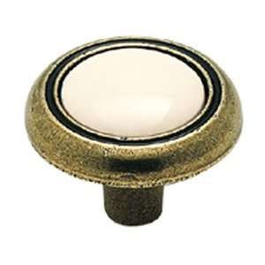 Amerock Royal Family 1 1/4 Cabinet Knob Antique Brass With Ceramic 