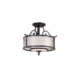  Quoizel ADS1715DC Adonis 3 Light Semi Flush Mount in Dark 