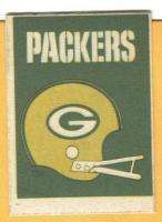 1972 CLOTH PATCH GREEN BAY PACKERS 2 BAR HELMET Decal  