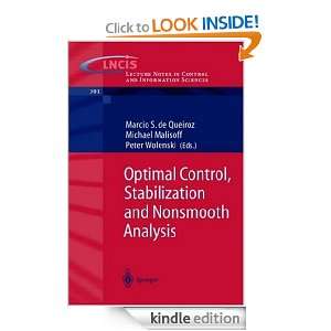 Optimal Control, Stabilization and Nonsmooth Analysis Marcio S 