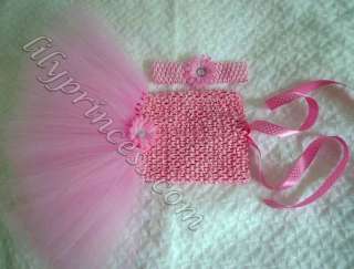 Custom Crochet Tutu Halter Dress headband photo prob  