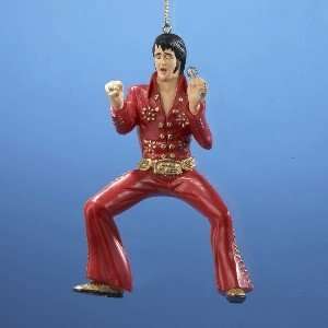  4.5 RESIN ELVIS IN RED JUMP SUIT ORNAMENT   Christmas 