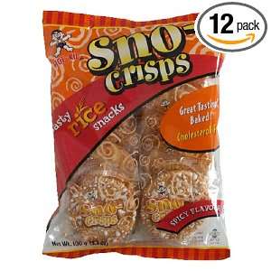 Hot Kid Sno Crisps Rice Snack Spicy, 3.5 Ounces (Pack of 12)  