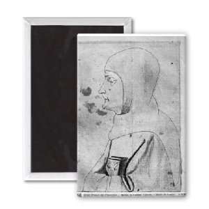 Monk, from the The Vallardi Album (pen & ink   3x2 inch Fridge 