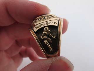 Minnesota Gophers Club Football 10K YG Gold Ring 10.5  