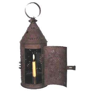  Paul Revere Taper Candle Holder Lantern   Rustic Brown 