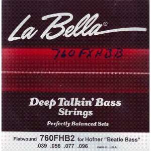 La Bella Electric Bass Guitar Deep Talkin` Bass Extra Light, .039 
