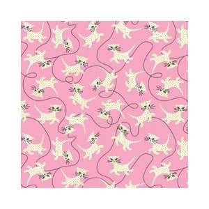  Anna Griffin Paper 12x 12 Fifi & Fido Cats Pink Arts 