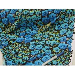 Fabric Lycra Blue Floral Y320 By Yard,1/2 Yard,Swatch