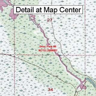 USGS Topographic Quadrangle Map   Deer Park NE, Florida (Folded 