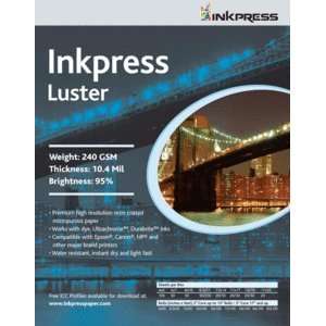 InkPress 5x7 Luster Photo Sheets Luster Photo Media 10mil 240gsm, 250 