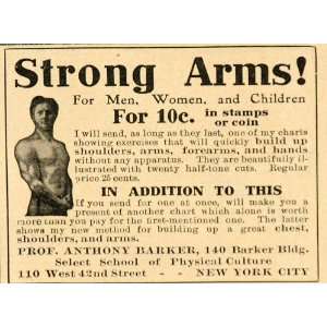 1907 Vintage Ad Anthony Barker Physical Fitness System 