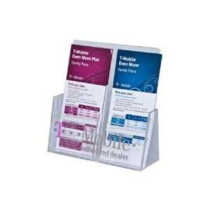 Brochure Holder Holds 4 X 9 Tri fold Brochures Clear Acrylic Two 