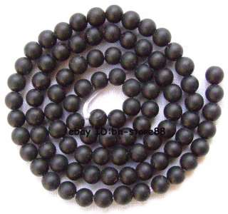 4mm Natural rough Onyx Round Gemstone Beads 15  