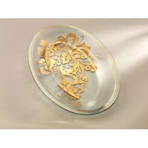  AnnieGlass Arabella Small Oval Platter Gold