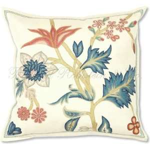   Growing Lily on Embroidered Throw Pillow  Home