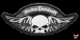 HARLEY WINGED GRAY SKULL DEATH SKULL PATCH **AWESOME**  