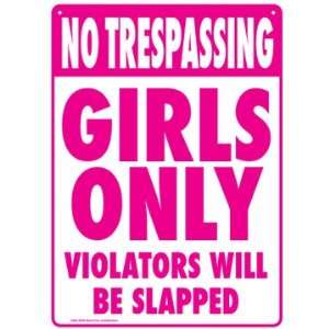   trespassing girls only Metal Sign   Great Gift Item 