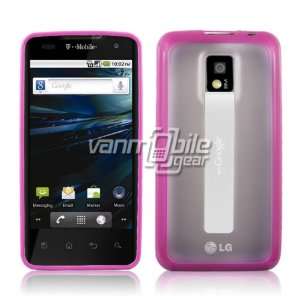 LG G2x   Pink Premium 1 Pc Bumper TPU Rubber Candy Skin Case