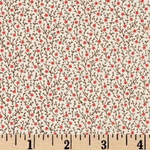 Wide Charleston V 1850 1865 Tiny Floral Vines Cream Fabric By The Yard 