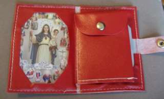 Lot 3 Rosary CASES Red Black Blue pouches for Rosaries  