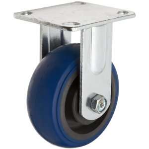 RWM Casters 46 Series Plate Caster, Rigid, Rubber Wheel, Roller 