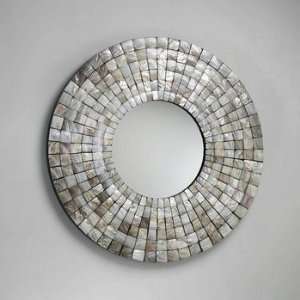  Cyan Lighting 02798 Mosaic Tile Mirror, Capiz Shell Finish 