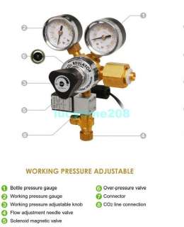 Up CO2 regulator adjustable pressure 110V   240V A 165  