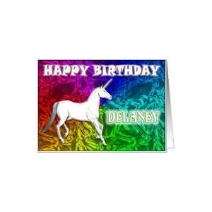  Delaney Birthday, Unicorn Dreams Card Health & Personal 