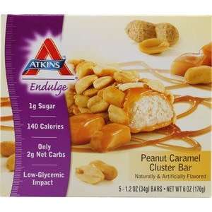  Atkins Endulge Bar Peanut Caramel Cluster 5 bar Health 