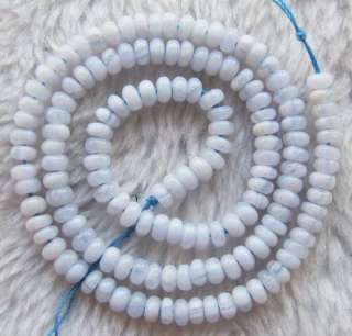 3x5mm 15inch Natural Blue Chalcedony Rondelle Beads  