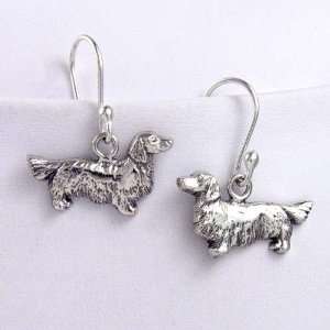  Sterling silver Dachshund Earrings (925 Sterling silver 