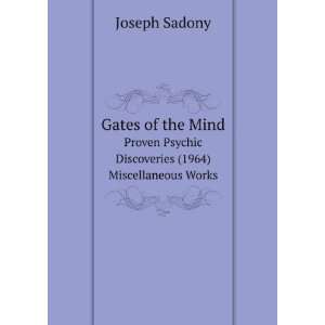   Psychic Discoveries (1964) Miscellaneous Works Joseph Sadony Books