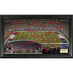 New York Giants Framed Signature Gridiron Collection  