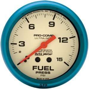  Auto Meter 4511 0 15 Psi Fuel Ultra Nite 2 5/8 Automotive
