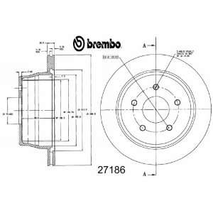  Brembo BDR27186 Brake Rotor Automotive