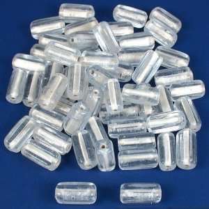  Clear Lampwork Rectangle Tube Glass Beads 15mm Apprx 55 