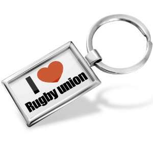  Keychain I Love rugby union   Hand Made, Key chain ring 