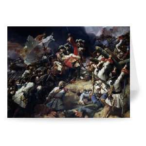 Battle of Denain, 24th July 1712, 1839 (oil   Greeting Card (Pack of 